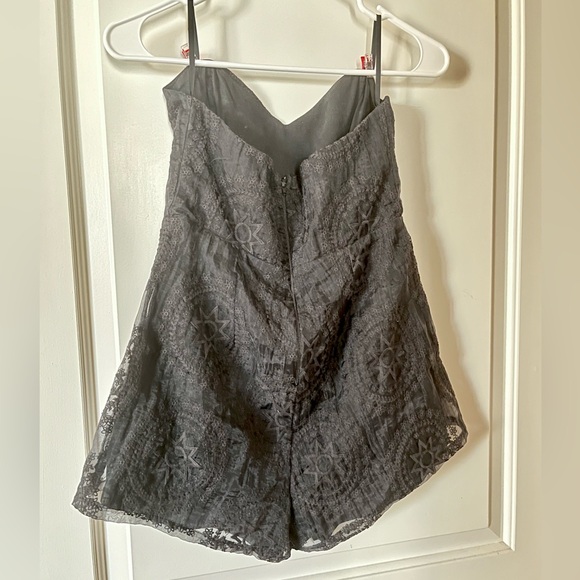 Stone Cold Fox Black Folsom Embroidered strapless romper sz XS brand size 1 - Picture 5 of 6